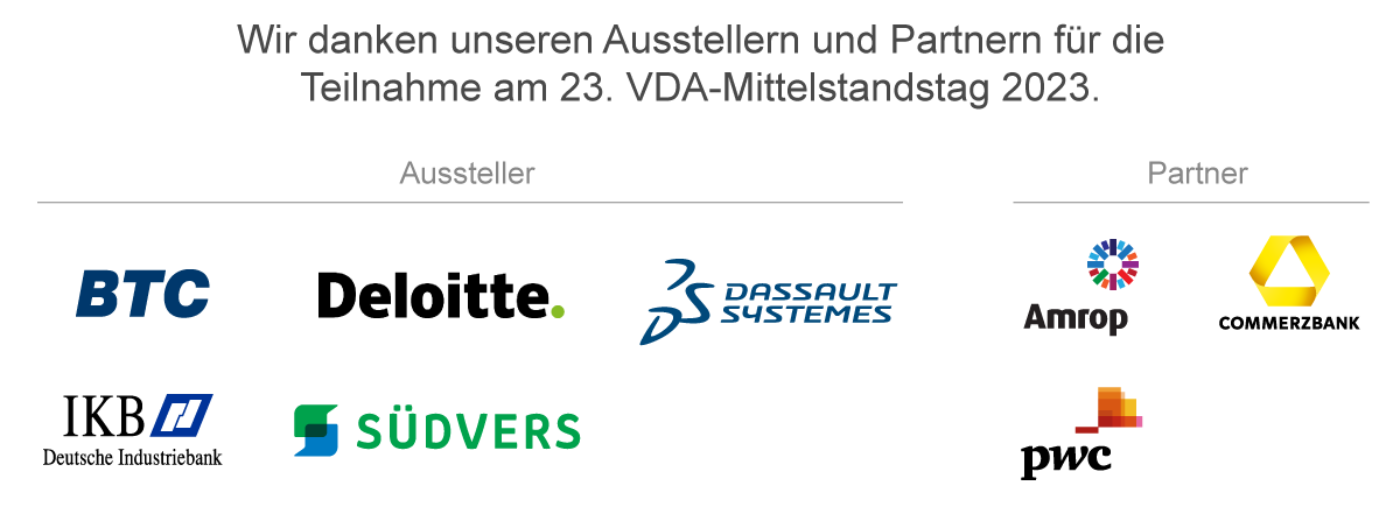 Sponsoren VDA Mittelstandstag 2023