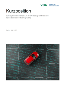 Cyber Resilience Act (CRA) bezüglich Free Open Source Software-Community (FOSS-Community) 